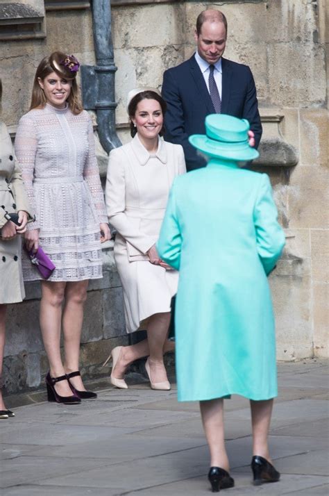 Kate Middleton Curtsies To The Queen In Perfect Easter Ensemble Pics