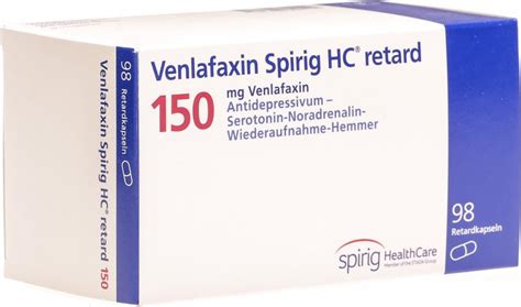 Paracetamol kann die leber angreifen. Venlafaxin Spirig HC Retard Kapseln 150mg 98 Stück in der ...