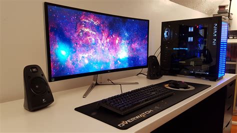 Until your computer screen goes blue. Dream Computer Setup done! | Computer setup, Desktop setup ...