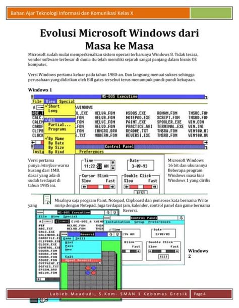 Evolusi Microsoft Windows Dari Masa Ke Masa Pdf