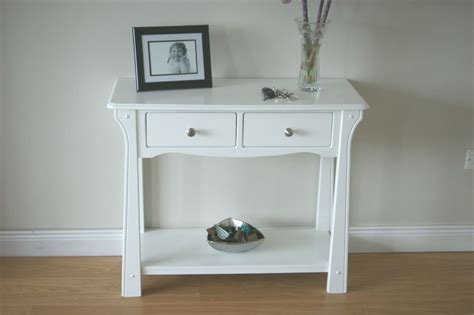 White Hall Table Console Side End Table Hall Table Narrow