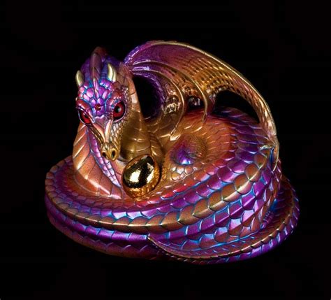 Mother Coiled Dragon Violet Flame Windstone Editions