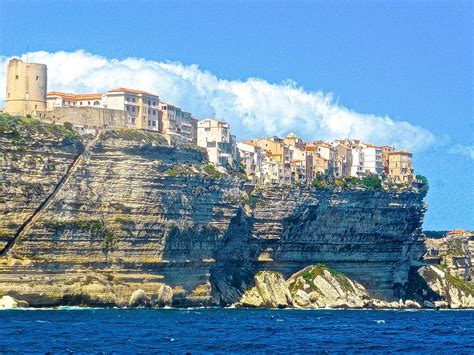 Hd Wallpaper Bonifacio Cliffs Coast Coastal Citadel Corsica