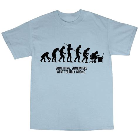 evolution t shirt 100 cotton funny present t geek nerd ebay