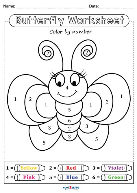 Free Printable Preschool Butterfly Worksheets