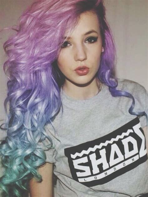 What distinguishes ombre hair color is that it always starts out as dark at the roots. Pastel ombre hair | Hair | Pinterest