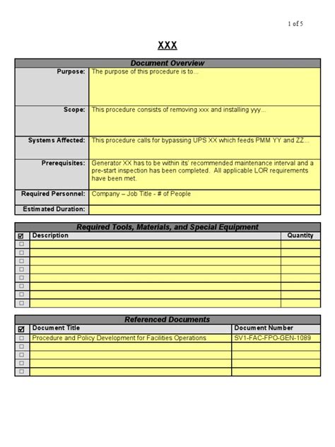 Mop Sop Template Pdf Cursor User Interface Business