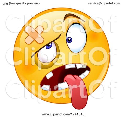 Beaten Or Injured Yellow Smiley Face Emoji Emoticon By Yayayoyo 1741345