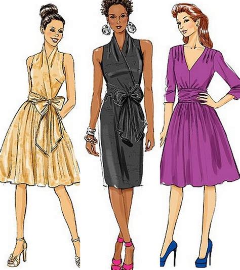 Butterick Sewing Pattern Misses Wrap Dress With Plus Size Full Figure