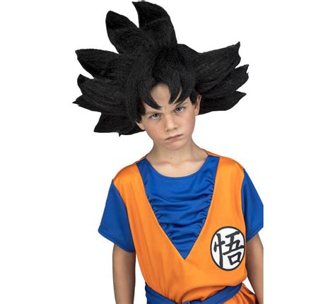 Costume Di Son Goku Di Dragon Ball Con Parrucca Per Bambino