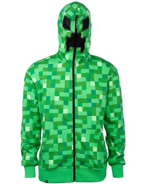 Hoodies And Sweatshirts Minecraft Creeper Premium Zip Up Youth Hoodie X