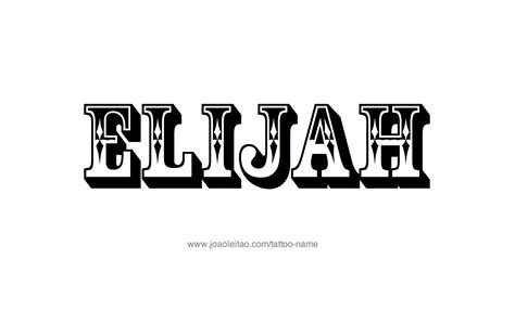 Elijah Name Tattoo Designs