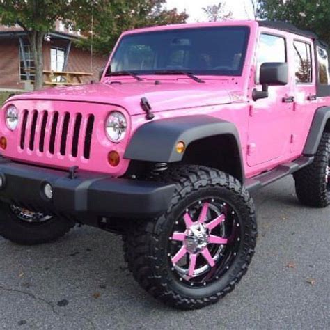 Pin By Carter Rojas On Camping Pink Jeep Pink Jeep Wrangler Pink Car