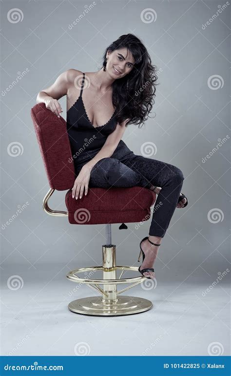 Glamour Model On Gray Stock Image Image Of Latin Caucasian 101422825
