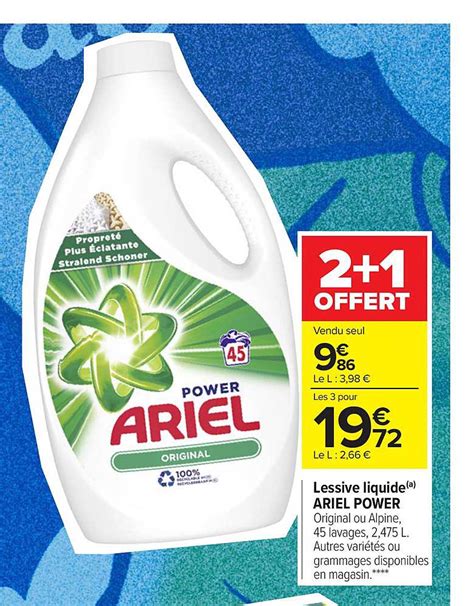 Promo Lessive Liquide Ariel Power Chez Carrefour