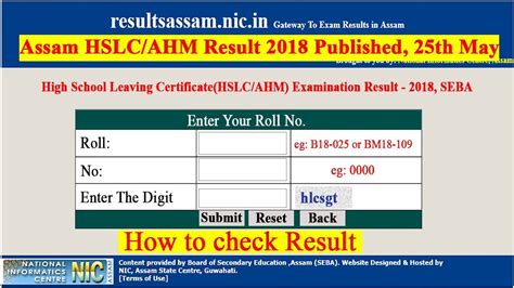 Assam Hslc Result Published Th May At A M Check Seba