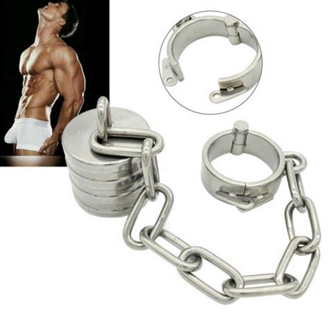 Male Stainless Steel Ball Stretcher Scrotum Metal Shackle Pendant