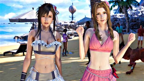 Tifa And Aerith Swimsuit Scene Final Fantasy 7 Rebirth 4k Ultra Hd Youtube