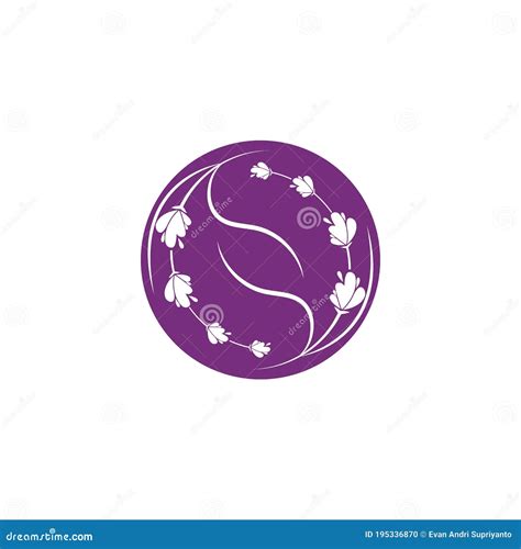 lavender logo template vector symbol stock illustration illustration of design white 195336870