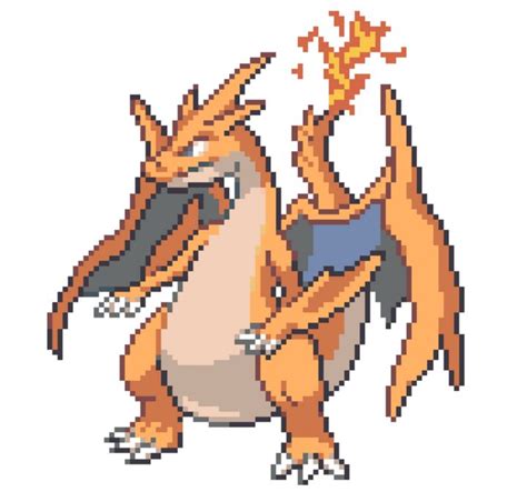 Mega Charizard Y Sprite Digital Art Childrens Art Tv Shows