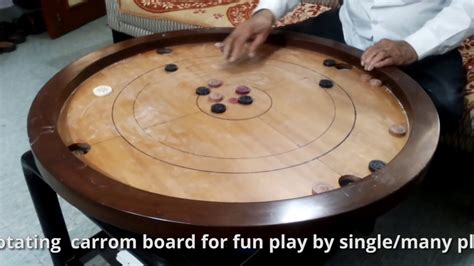 Diy Round Rotating Carrom Board With Lazy Susan For 1 To 5 Or 6 Players Youtube