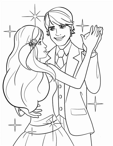 Barbie Ken Coloring Pages At Free Printable