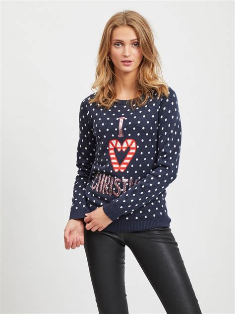 Modell «islender» extreme er ekstra tykk. Genser med julemotiv, Navy