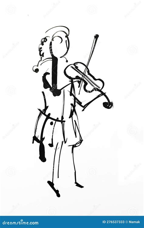Violinist Playing Classical Violin Music Concert Banner Poster Vector