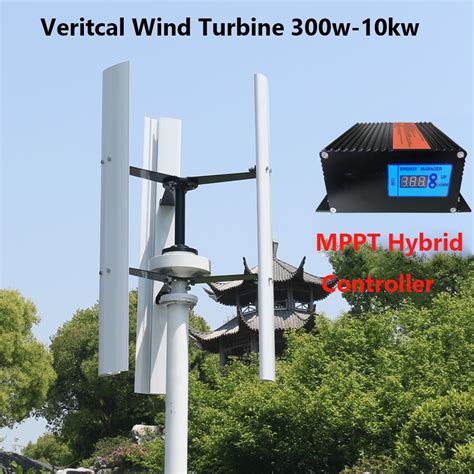 3 Blades 600w Vertical Wind Turbine Magnetic Levitation 12v 24v 15m