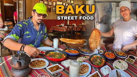 Street Food In Baku Azerbaijan Shah Pilaf And Meat Tomato Eggs Youtube