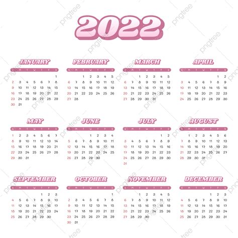 Gambar Kalender 2022 Estetika Pink Yang Lucu 2022 Kalender Merah