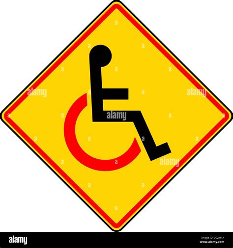 Handicap Signage Design Disabled Vector Art Illustration Stock Vector