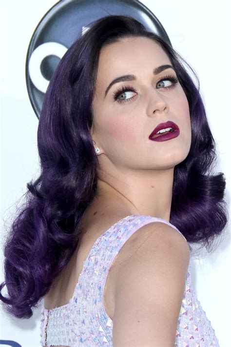 Katy Perrys Purple Hairstyles Hair World Magazine