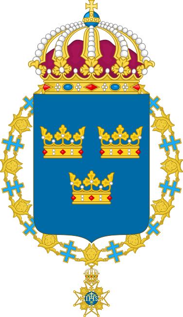 National Emblem Coat Of Arms Of Sweden