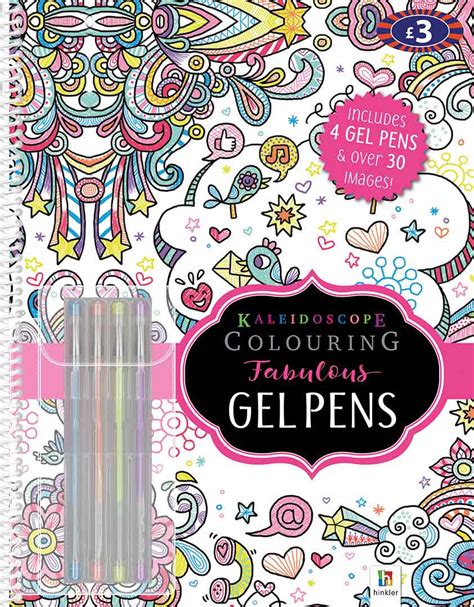 Kaleidoscope Colouring Fabulous Gel Pens And 5 Gel Pens Wiro Books
