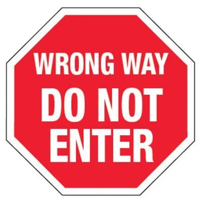 Wrong Way Do Not Enter Reflective Traffic Sign Seton Canada