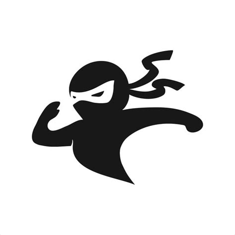 Cute Ninja Silhouette Png Images Ninja Logo Design Icon Vector Logo