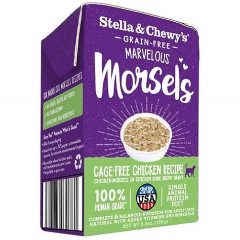 Dried cat food (kibble) or freeze dried cat food (nuggets) that is meant to have water added and rehydrated before feeding? Stella & Chewy's Marvelous Morsels Cage-Free Chicken Wet ...