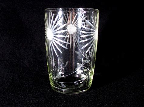 Crystal Drinking Glass Tumbler Vintage 1960s Etsy