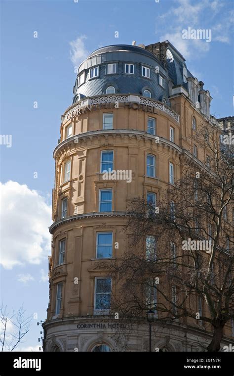 Blue Skies Over The Corinthia Hotel In Whitehall Place London Stock