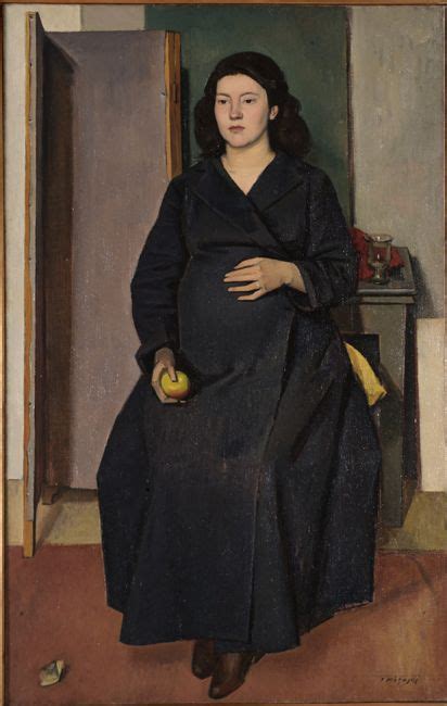 Yiannis Moralis Pregnant Woman 1948 WikiArt Org Female Portrait