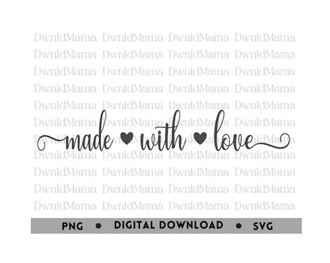 Made With Love Kitchen Sign Svg Png Etsy