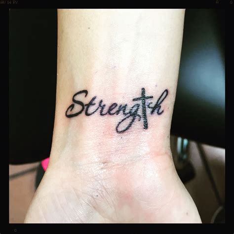 Strength Tattoo With Cross Favs Pinterest Tattoo Strength And