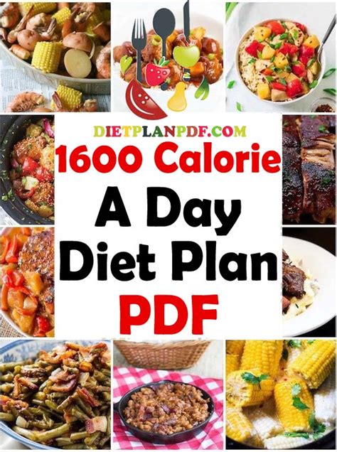 1600 Calories A Day Diet Meal Plan Pdf ‣ Diet Plan Pdf