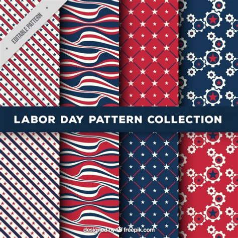 Free Vector Collection Of Patterns For Labor Day
