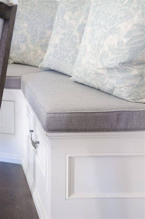 We used this cushion in our window seat upstairs. How I Made My Breakfast Nook Super Cozy | Breakfast nook ...