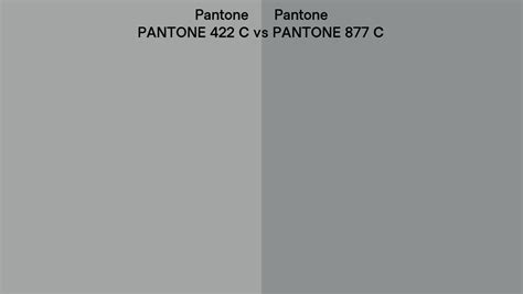 Pantone 422 C Vs Pantone 877 C Side By Side Comparison