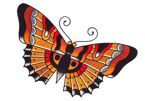 Nice Traditional Butterfly Tattoo Design Traditional Butterfly Tattoo
