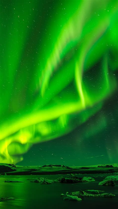 Aurora Boreal, Céu Verde, Estrelado - Papel de Parede HD