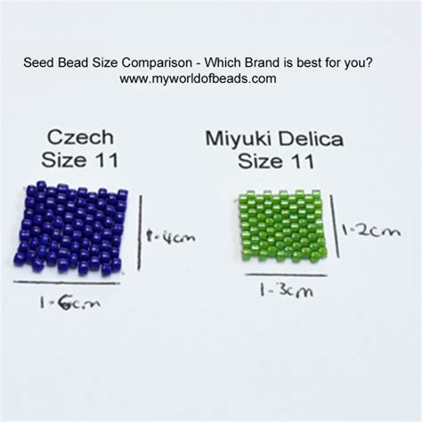 Seed Bead Sizes And Brands My World Of Beads